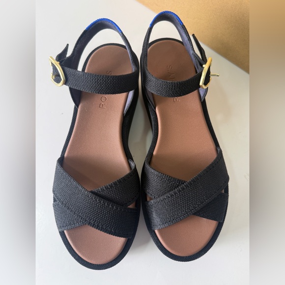 Rothy's The Criss-Cross Lightweight Wedge Sandal Women's Shoe Size US 7.5 EUC - Picture 5 of 11